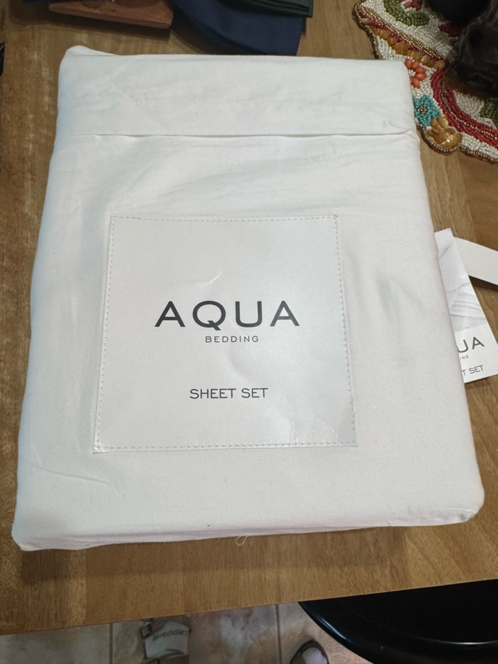 Aqua Bedding White Sheet Set - 100% Egyptian cotton - brand new with tags